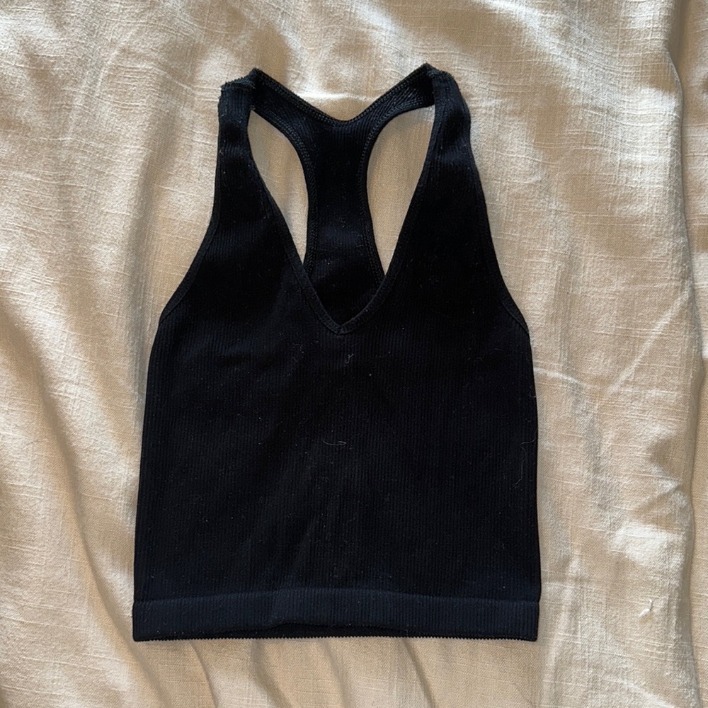 Black Free People Movement cropped tank top